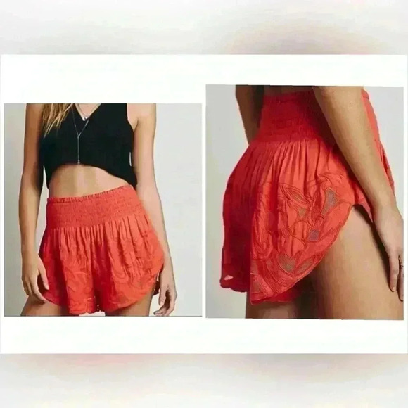 Free people Embroidered Short Coral Size XS - Picture 1 of 5